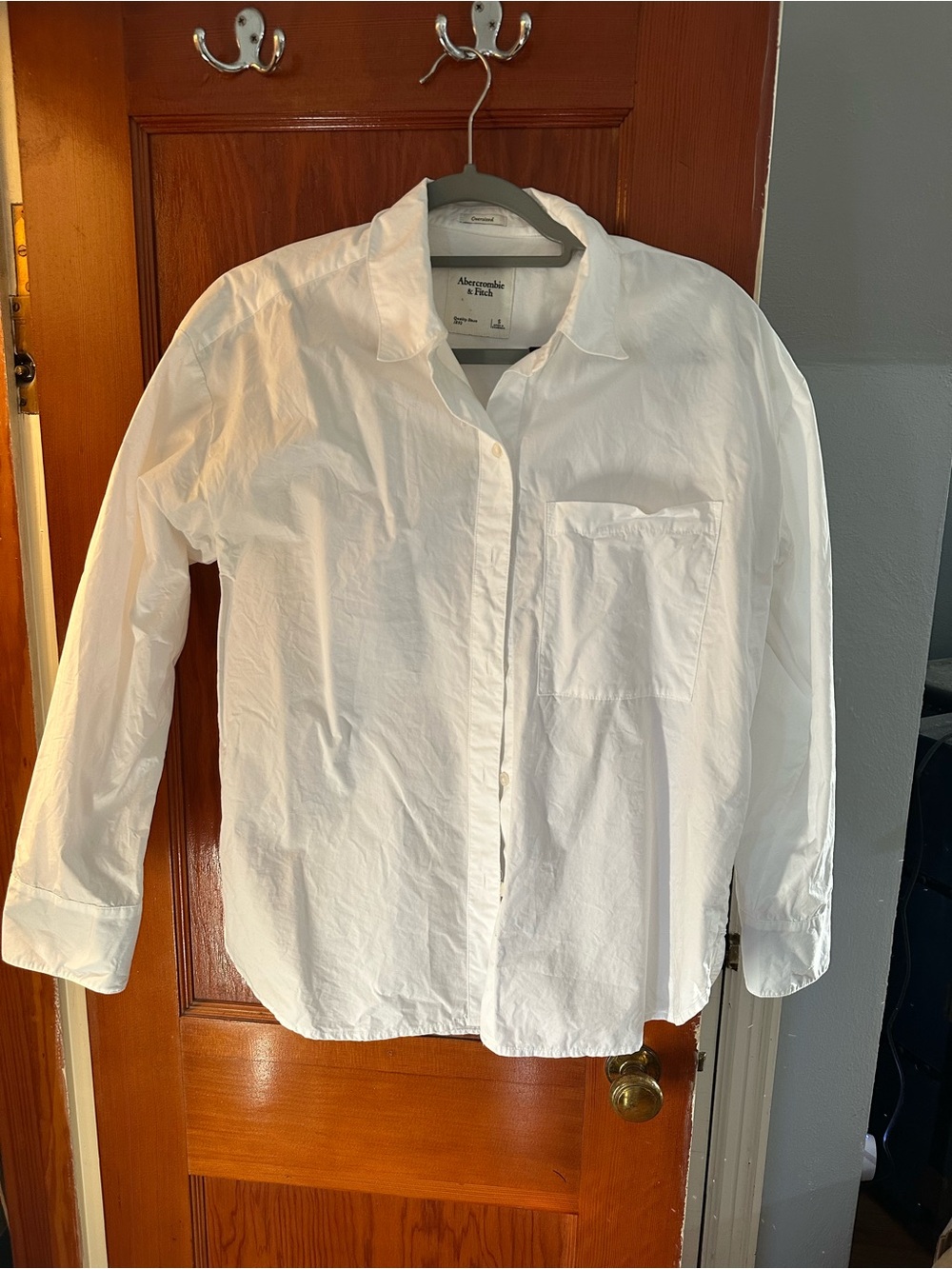 Abercrombie & Fitch White Button-Front Shirt